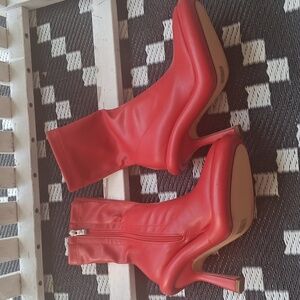 Red TAEPUSR Ankle Boots